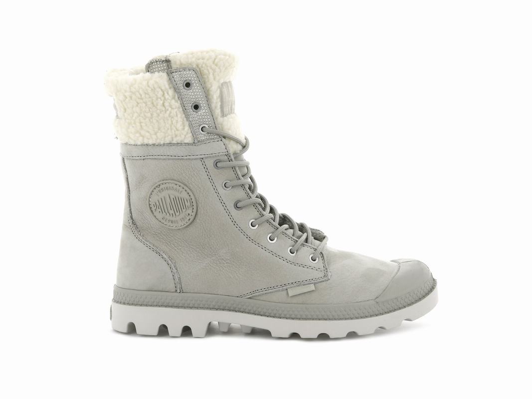 Botas Palladium Baggy Pilot Wt Mujer - Gris ||HUMP-92378||